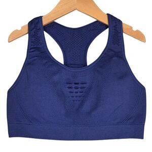 IVY PARK RACERBACK SPORTS BRA – SIZE S/M – BLUE – FRONT / BACK VENT PANELS